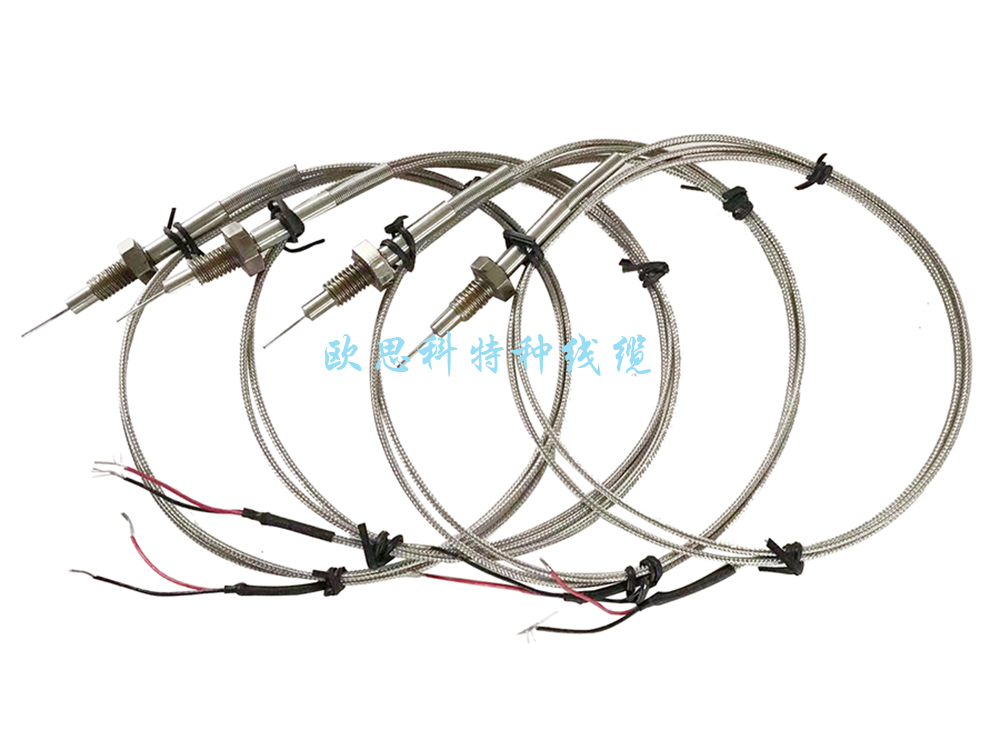 Micro armored thermocouple with screw seal